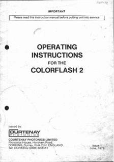 Courtenay Ltd Colorflash 2 manual. Camera Instructions.